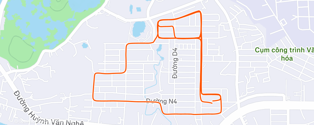 Map of the activity, Morning Run