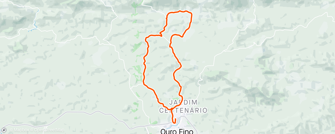 Map of the activity, Hoje não deu bike deu pau.