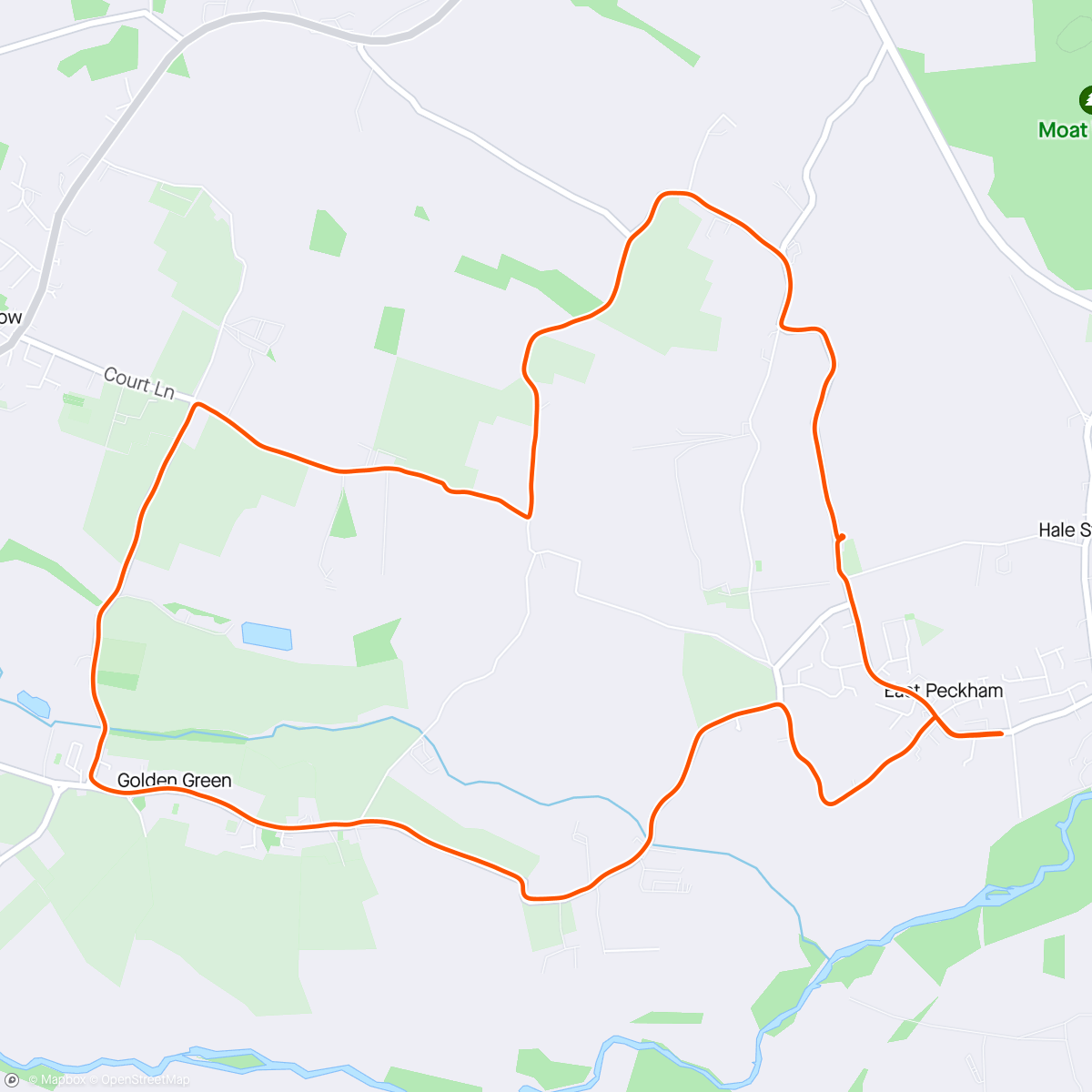 Map of the activity, Evening lanes with Rosebud