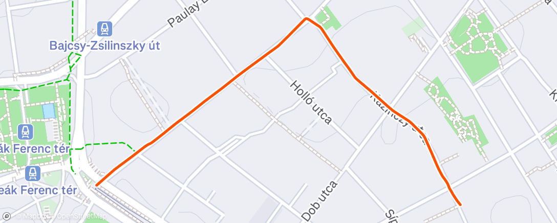 Map of the activity, Abendspaziergang