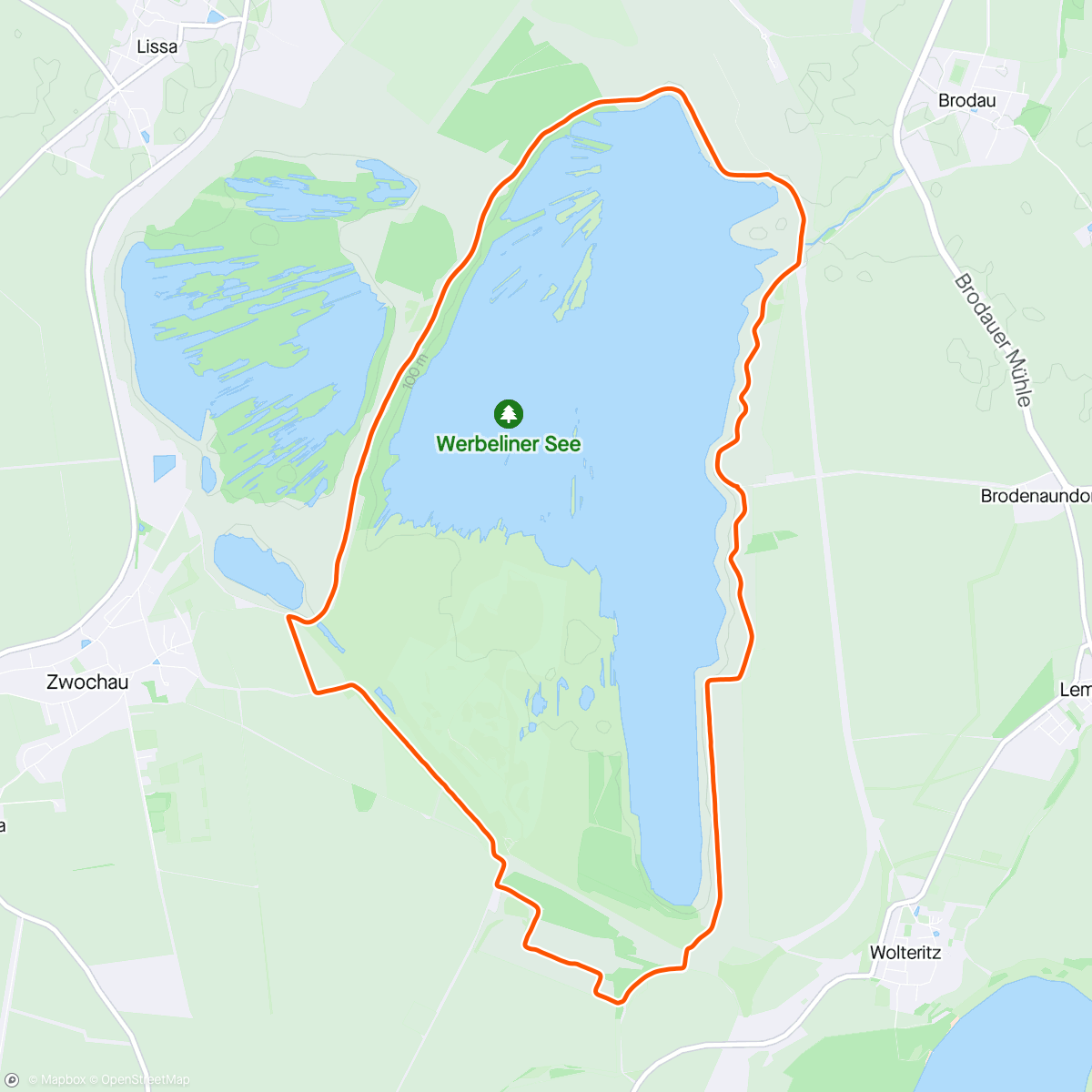 Map of the activity, Run The Lake 5/7