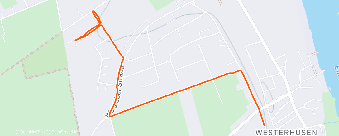 Map of the activity, Spaziergang am Abend