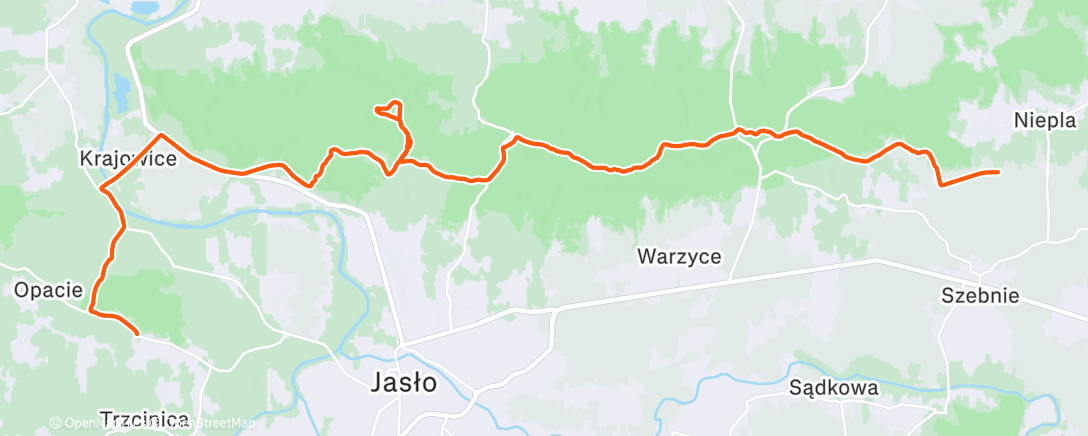 Map of the activity, Lunch Mountain Bike Ride