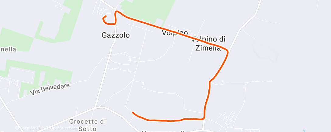 Map of the activity, Lunch Run