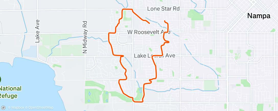 Map of the activity, Lunch Run