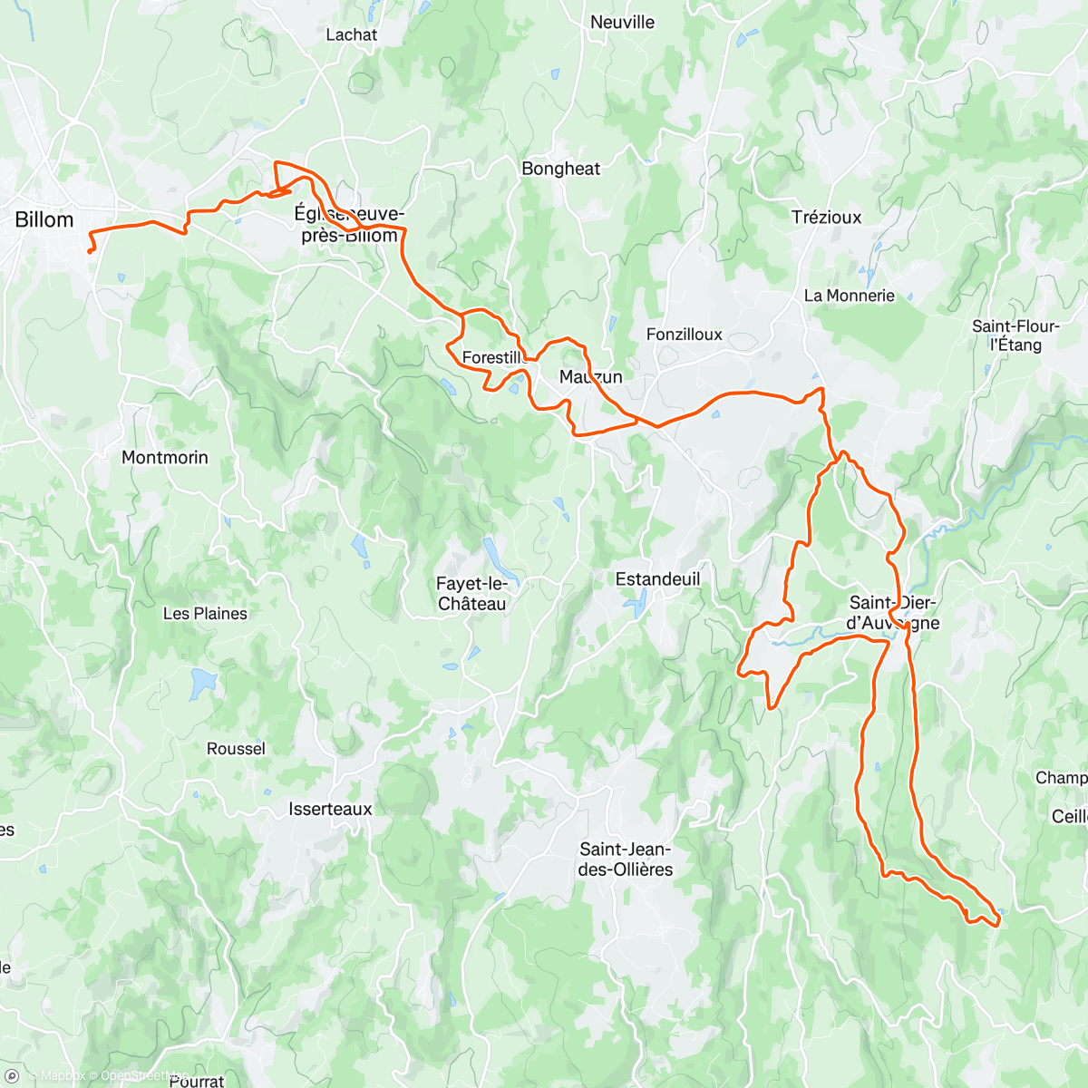 Map of the activity, Gonflé tout les 5km ça m'a gonflé