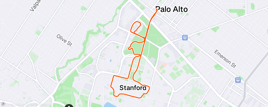 Map of the activity, Morning Run