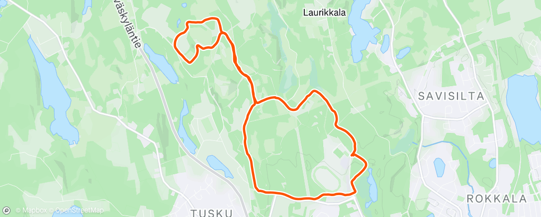 Map of the activity, Afternoon Nordic Ski