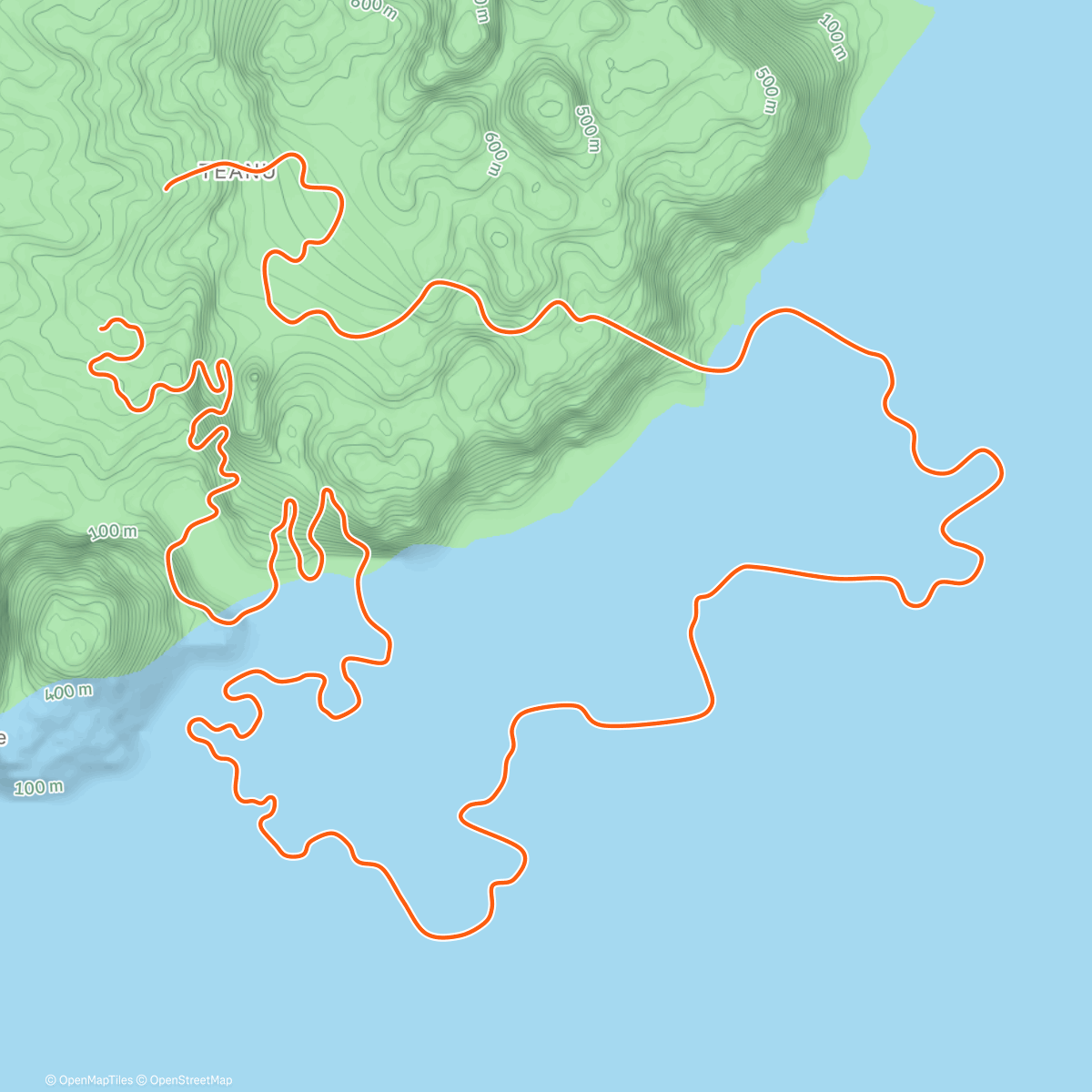 Peta aktivitas, Zwift - Titan's Run in Watopia