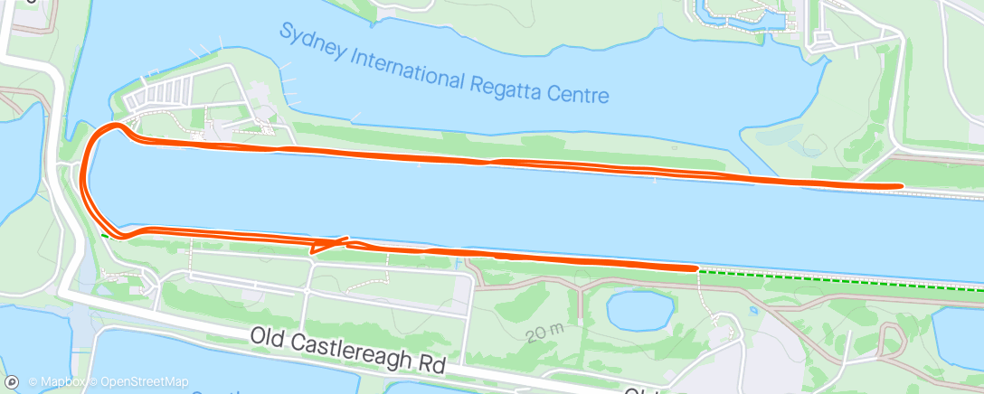 Map of the activity, Penrith Lakes Park Run plus extra