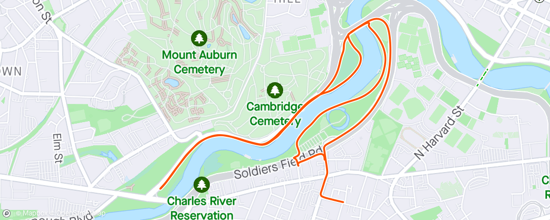 Map of the activity, No 5K race, so had my own fun