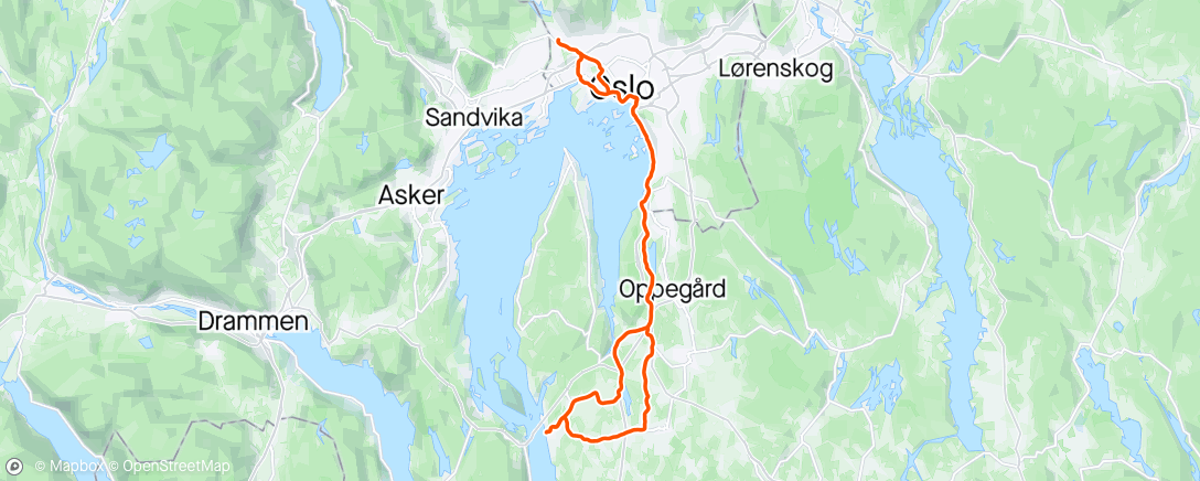 Map of the activity, Flott Drøbakstur