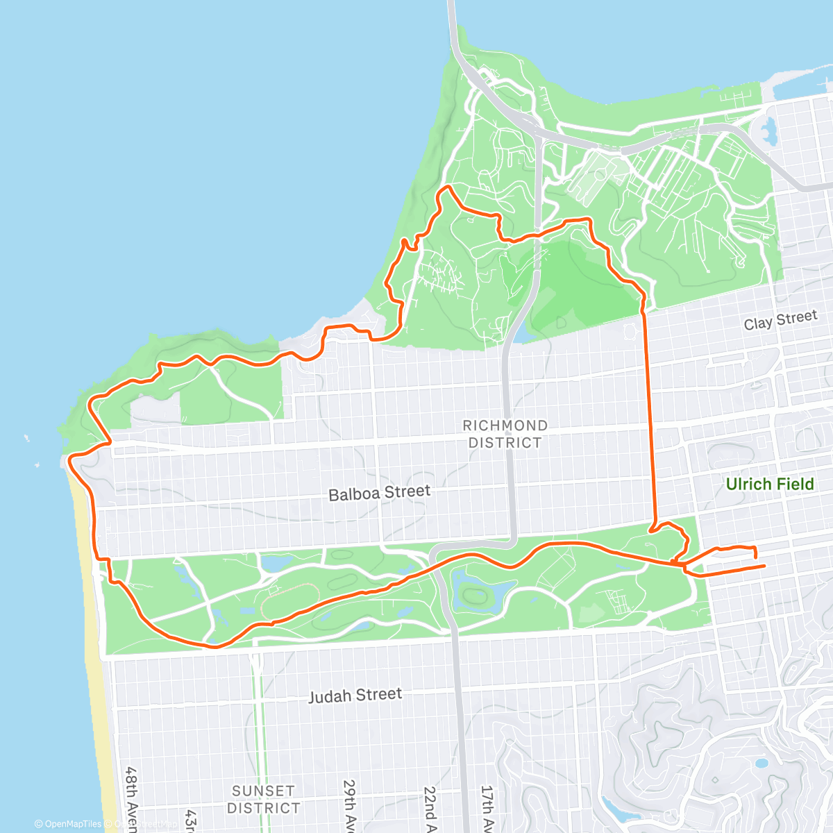 Map of the activity, Morning Ride