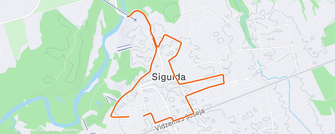 Map of the activity, Lunch Run