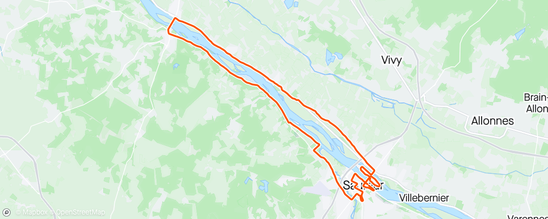 Map of the activity, Marathon de Saumur