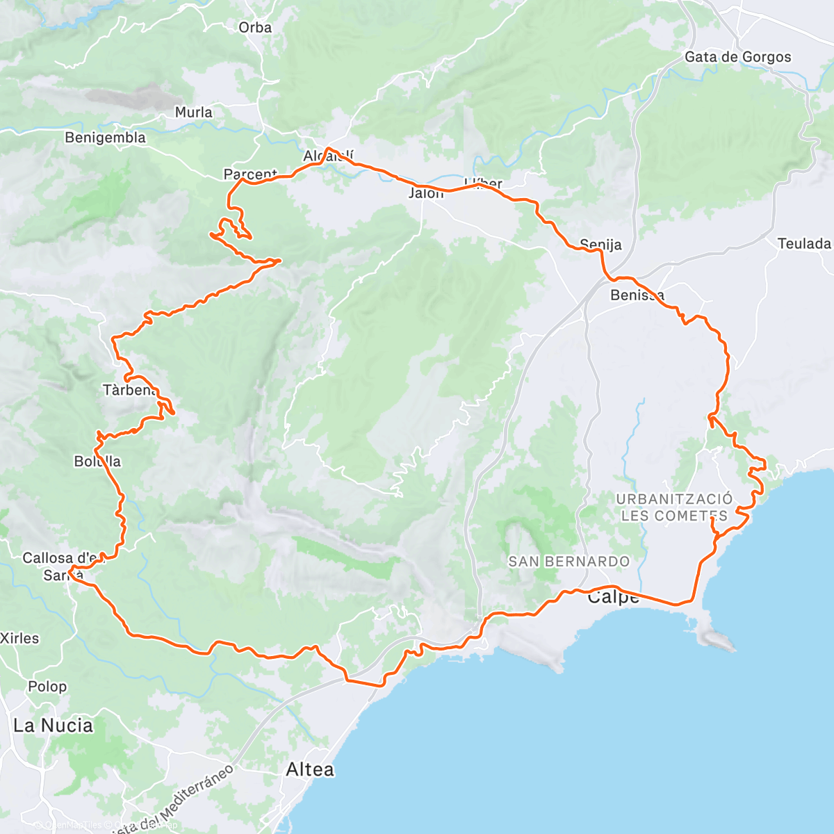 Map of the activity, Morning Ride🥂