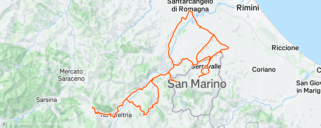 Map of the activity, Lunch Ride