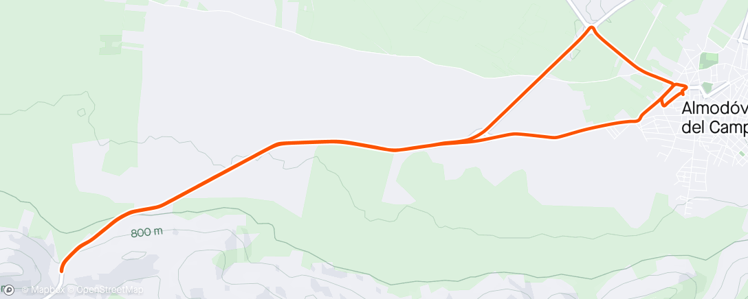 Mapa da atividade, 35' descanso activo/entrenamiento cruzado