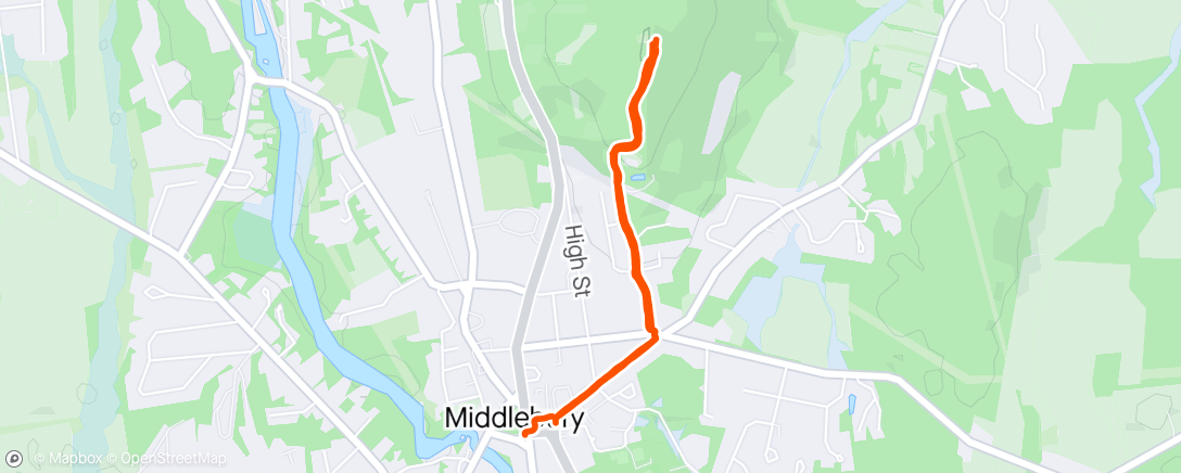 Map of the activity, After work rage walk