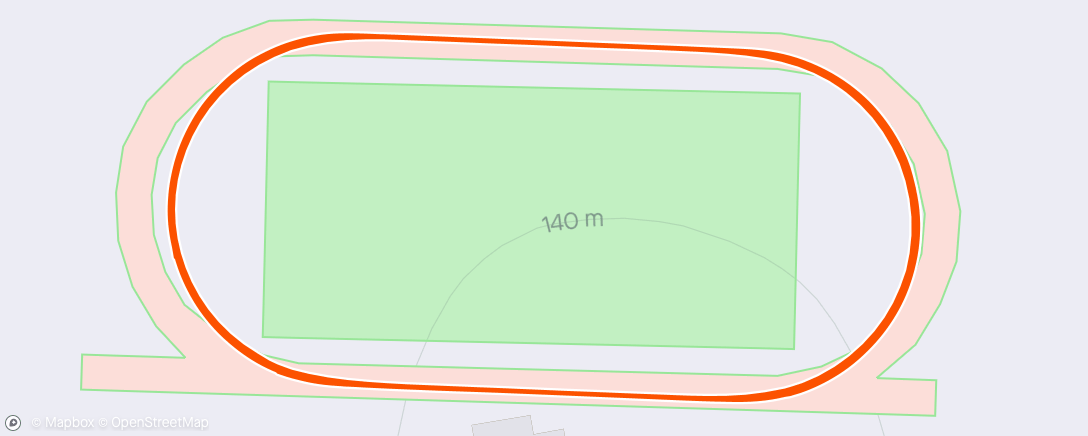 Map of the activity, Lunch Run-10:00 w/u, 3x(800m@10k pace, 500m@5k pace, 300m@ mile pace) 1:30 rest between reps, 3:00 rest between sets, 10:00 c/d)
