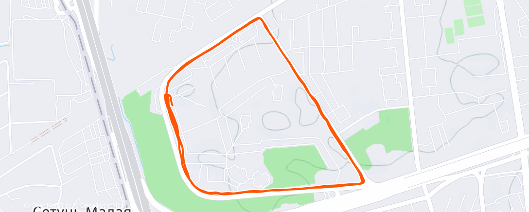 Map of the activity, Утренний забег