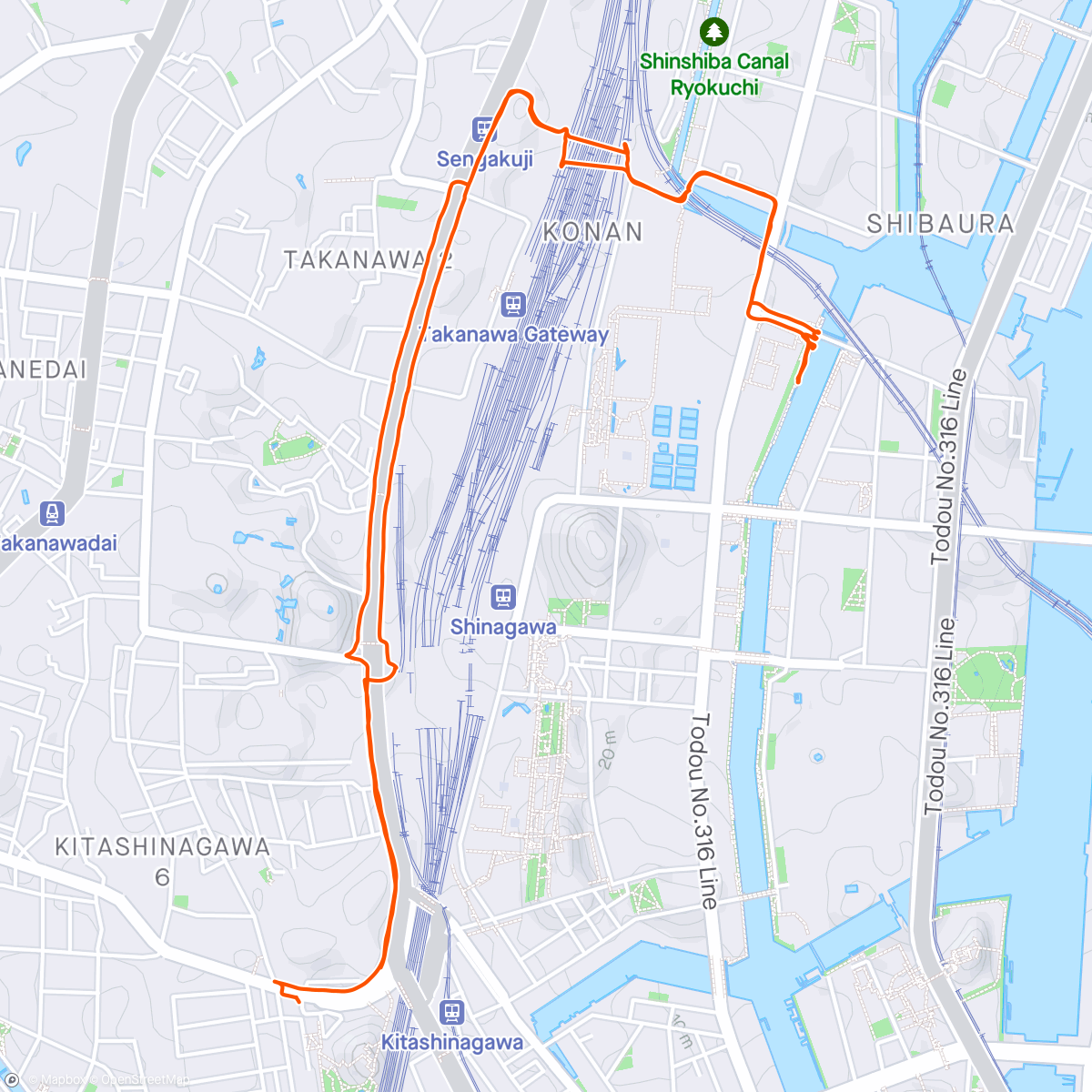 Map of the activity, Easy Going in Tokyo