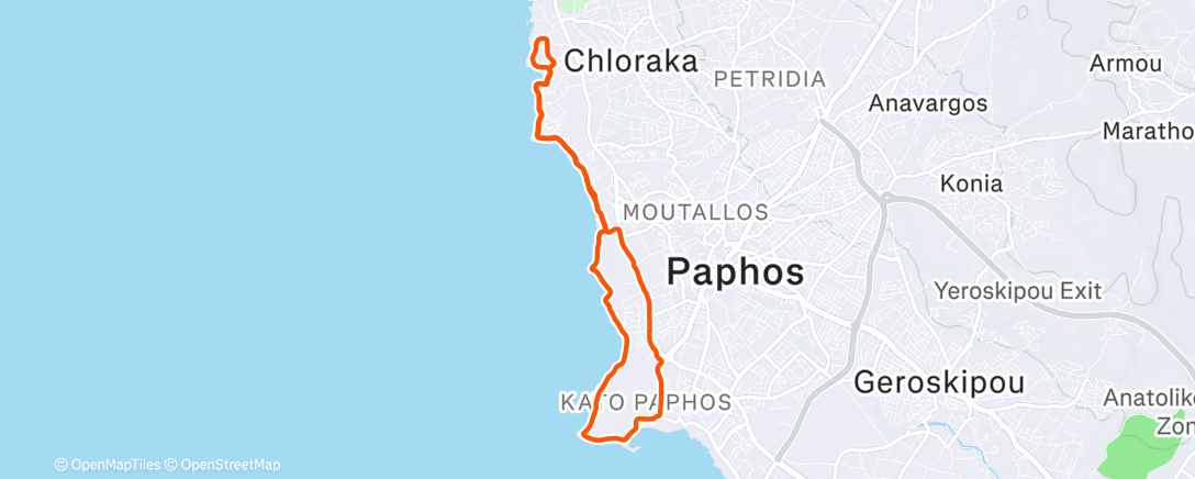 Map of the activity, Lunch Run