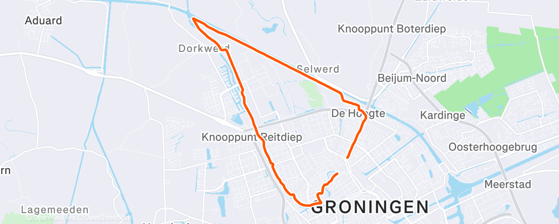 Map of the activity, Ochtendloop