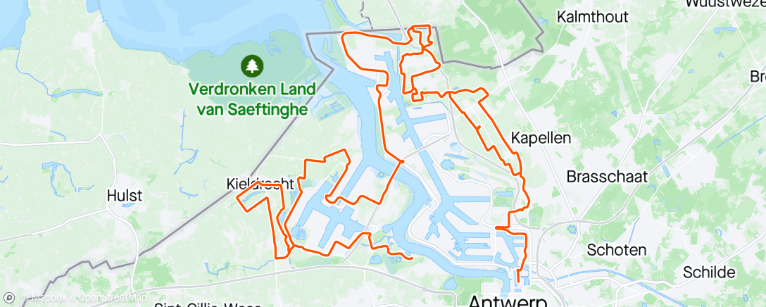 Map of the activity, Antwerp port
