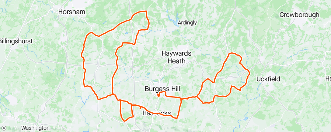 Map of the activity, SRVC hilly 2.0 + browner prep bonus miles