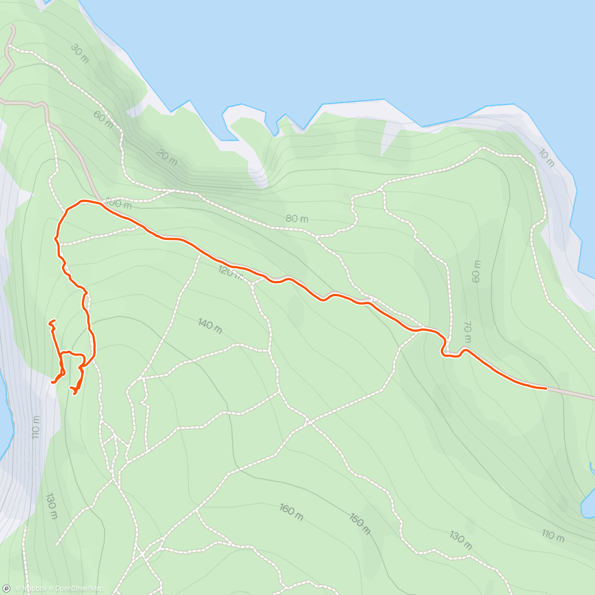 Map of the activity, North Stack