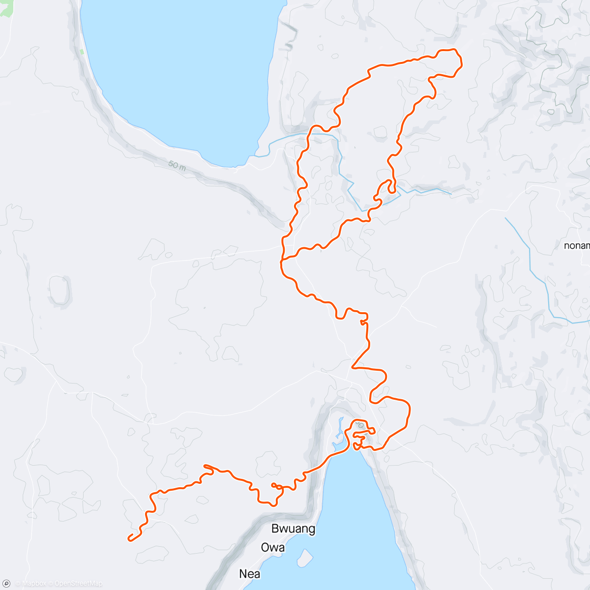 Mapa da atividade, Zwift - Pacer Group Ride: Makuri 40 in Makuri Islands with Bernie