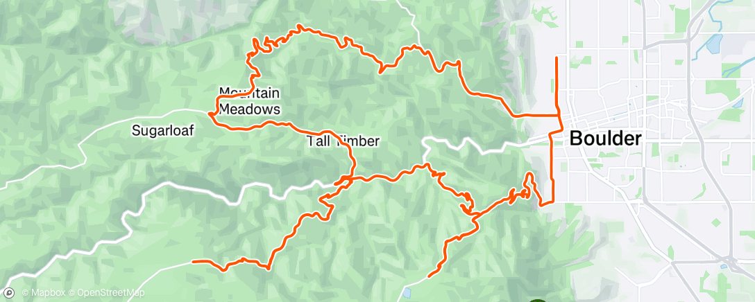 Map of the activity, mtns for breakfast