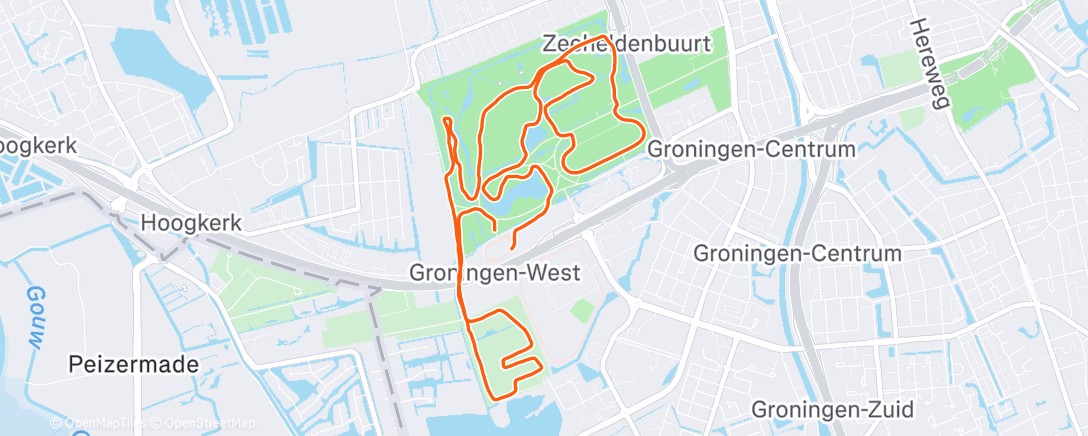 Map of the activity, Course à pied de nuit