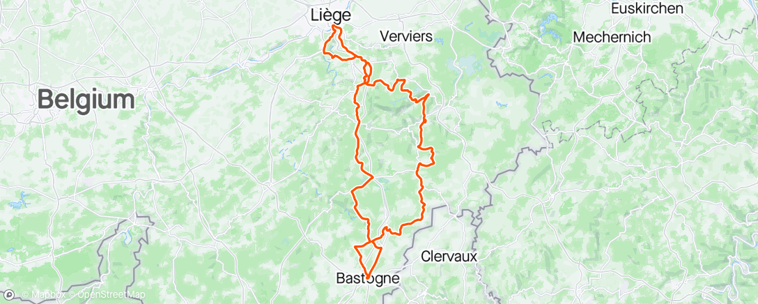 Map of the activity, Liège Bastogne liège ✅