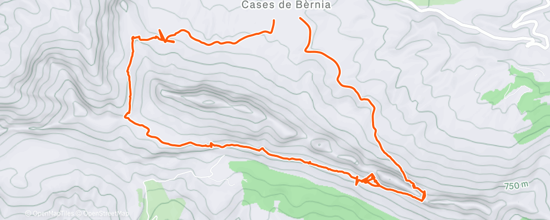 Карта физической активности (Forat de Bernia)