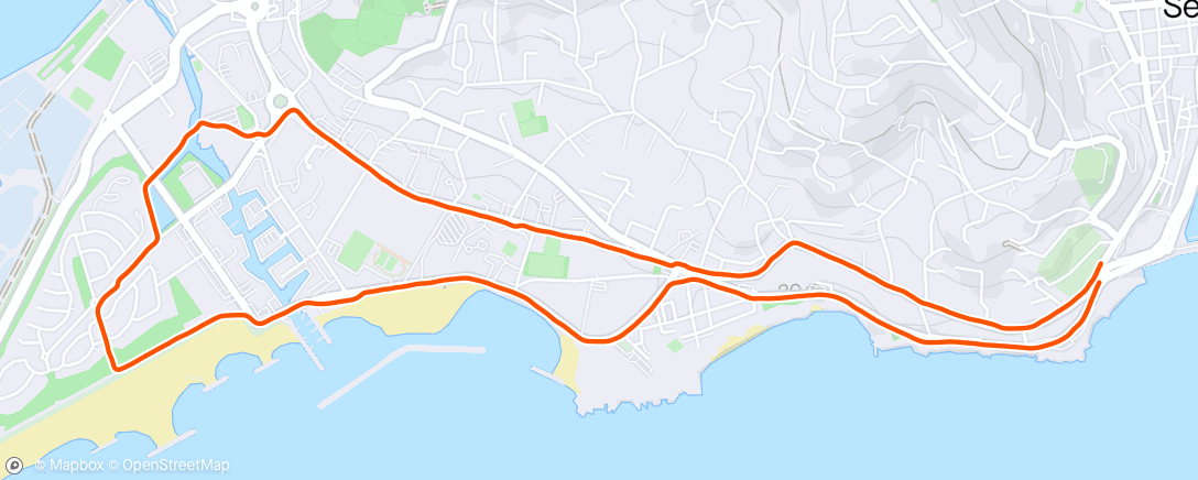 Map of the activity, Course à pied matinale