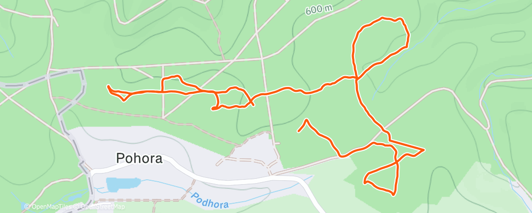 Map of the activity, Morning Run