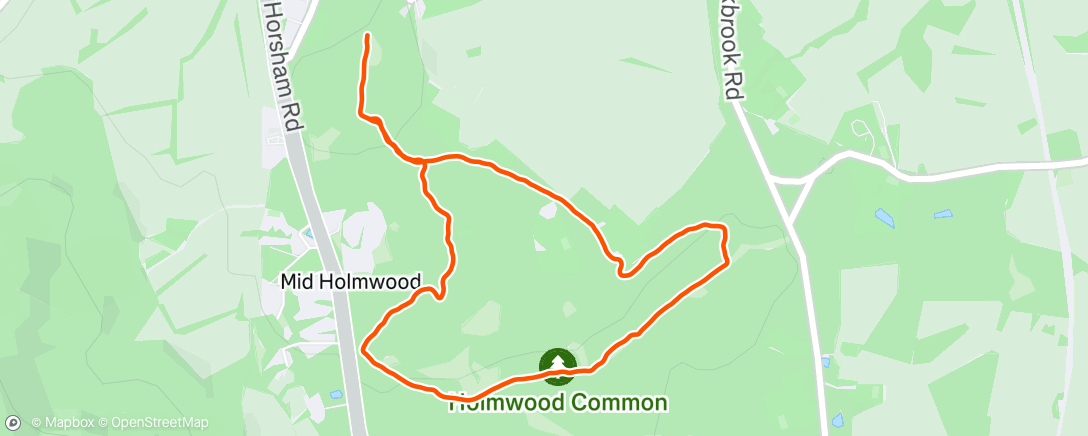 Map of the activity, Afternoon Run