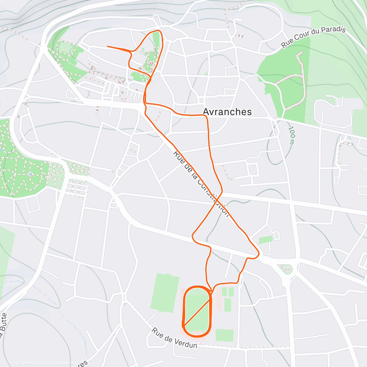 Mappa dell'attività Séance fractionné avec le programme RunFlow ☑️