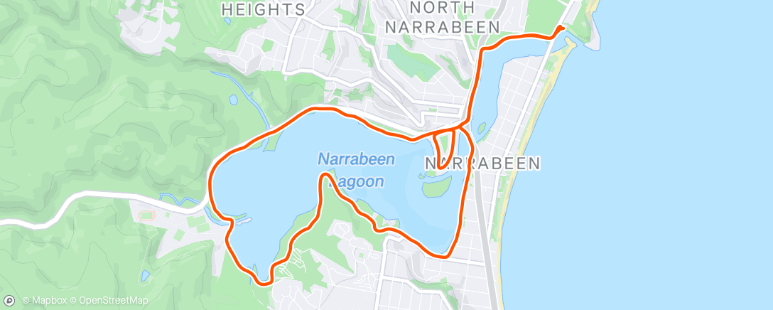 Map of the activity, Afternoon Run