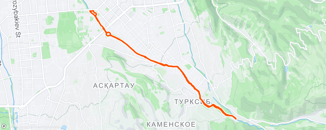 Map of the activity, Morning Run