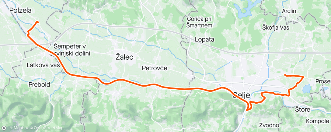 Map of the activity, Afternoon Ride