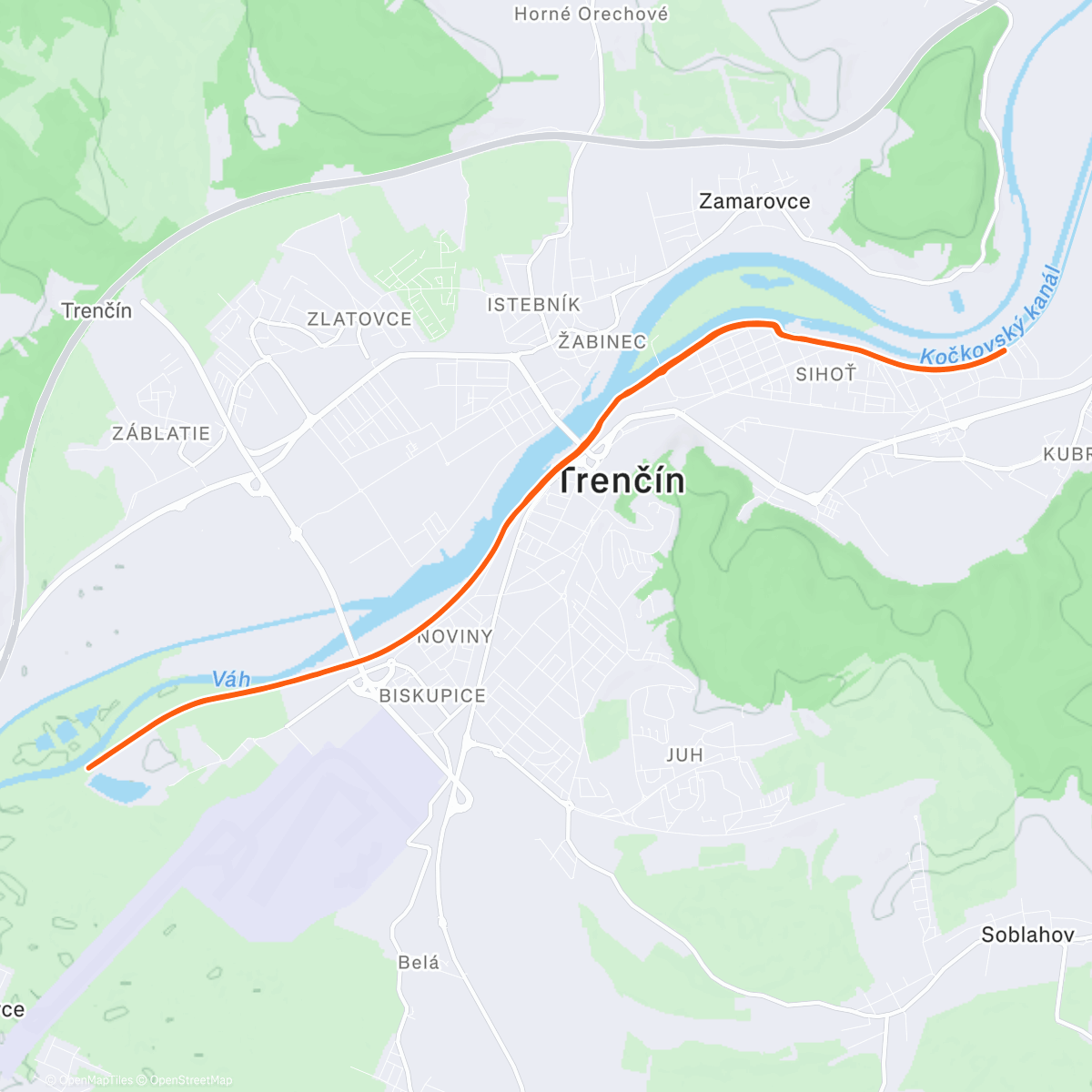 Map of the activity, Ránko Run👌