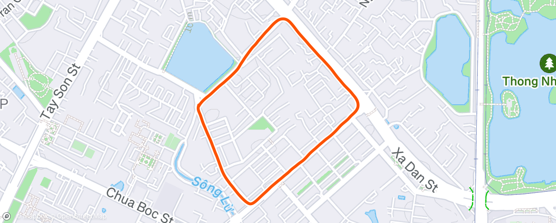 Map of the activity, Morning Run