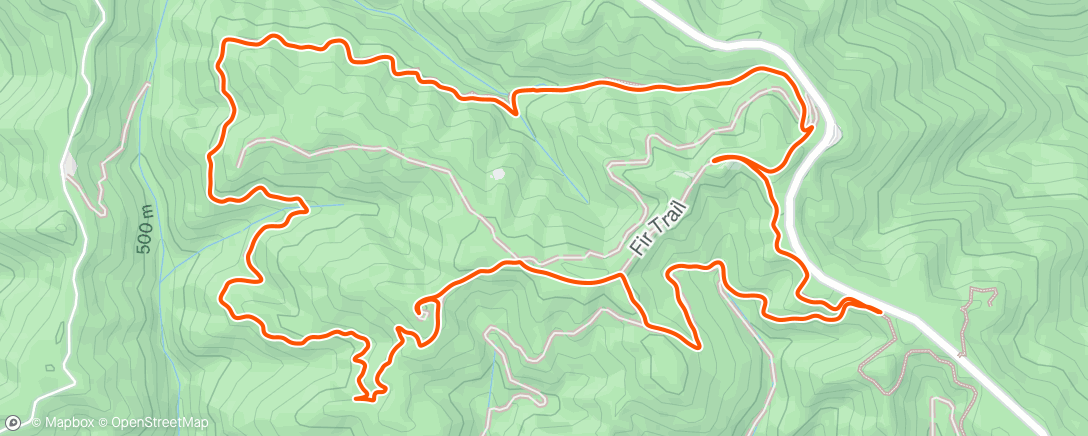 Map of the activity, Morning Hike with Mitch and Tyler