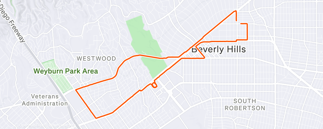 Map of the activity, Morning Run