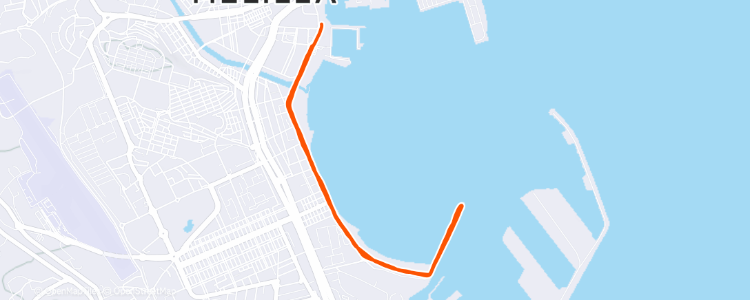 Map of the activity, Evening Run