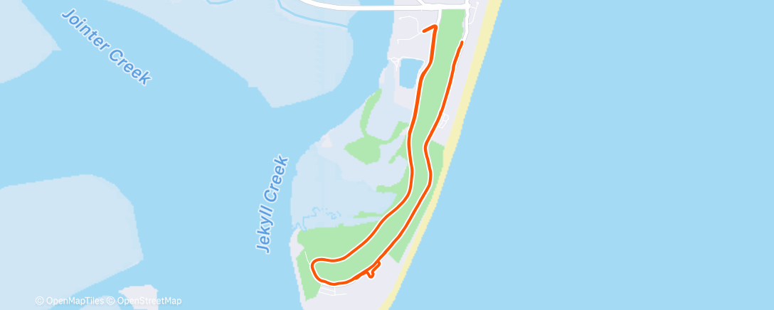 Map of the activity, Progression: 3 mile warmup, 3 mile at 8:30; 3 mile at 7:45; 1 mile cool down