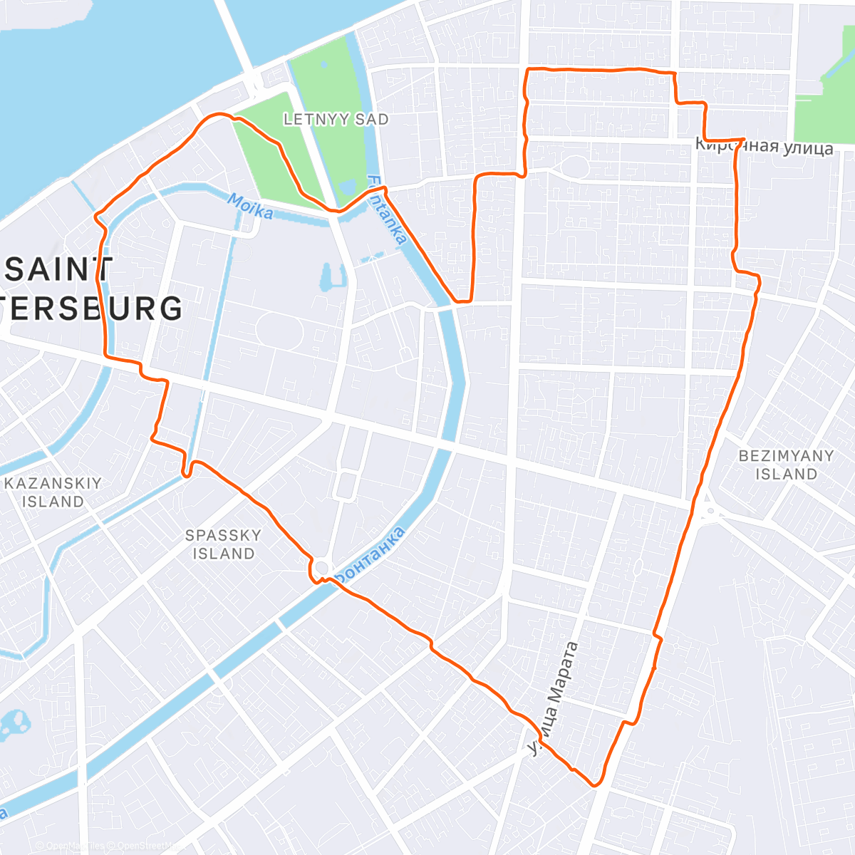 Map of the activity, Благотворительная пробежка
Щедрый вторник